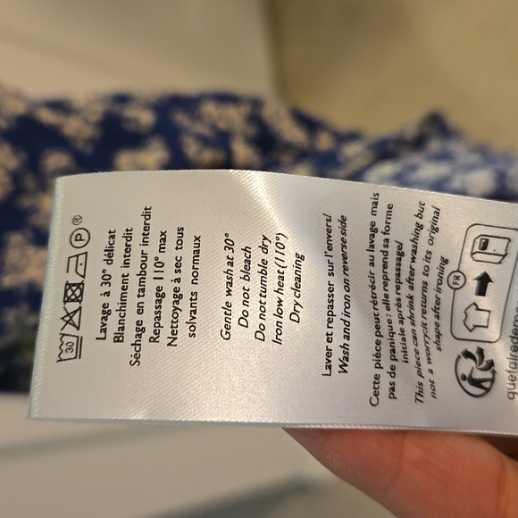 Sezane Marguarita Blue Floral Midi Sleeveless Dress - Picture 12 of 13